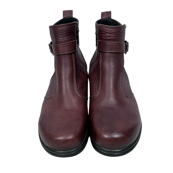 Dansko Cagney Ankle Boots Women’s 37 US 6.5 Brown Leather Side Zip Buckle Detail - Picture 2 of 8